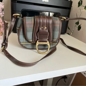 Green Plaid Mini Crossbody Purse Bag American Living